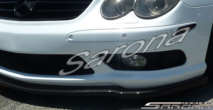 Custom Mercedes SL  Convertible Front Add-on Lip (2003 - 2006) - $550.00 (Part #MB-031-FA)